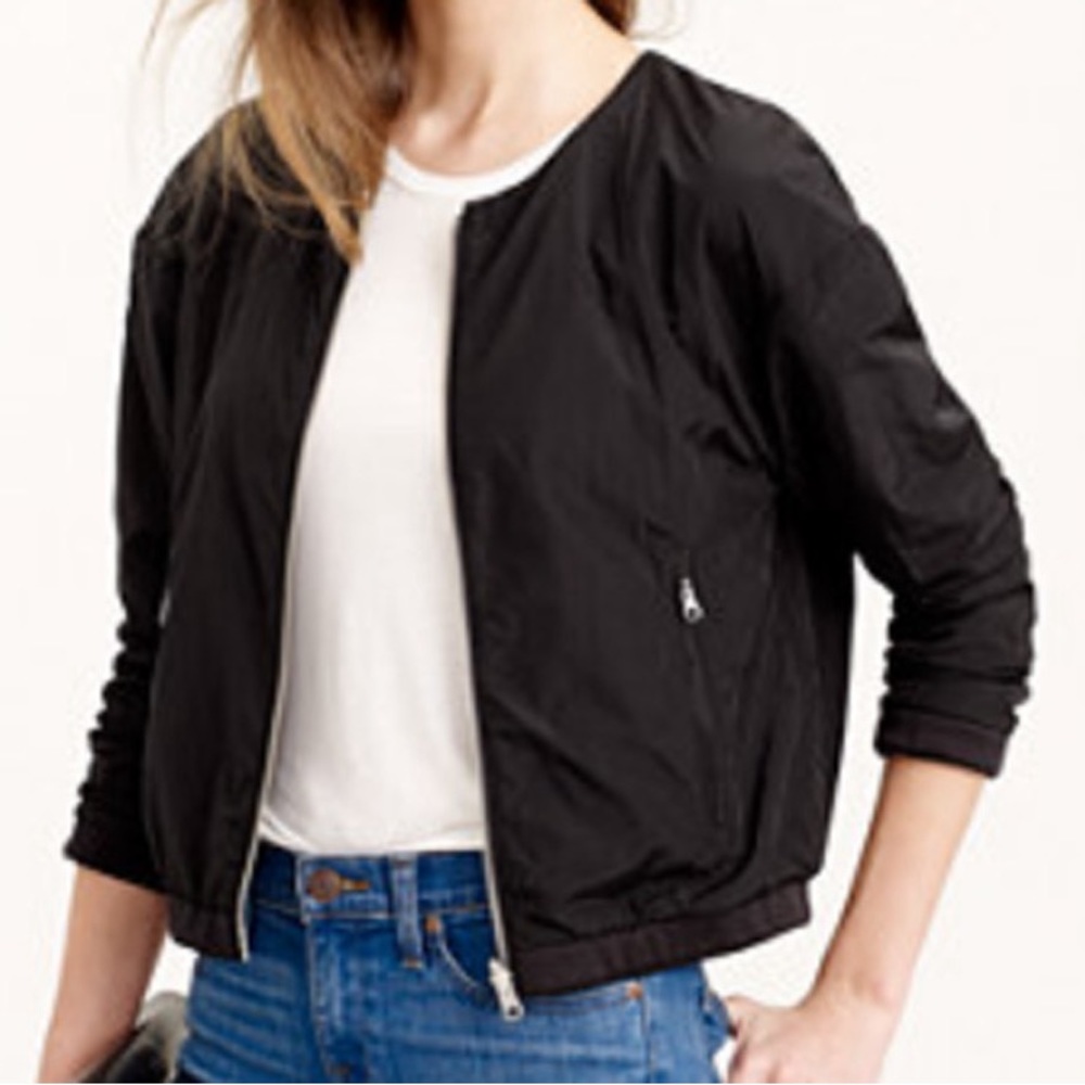 NWT J.crew women’s jacket black reversible M C2643